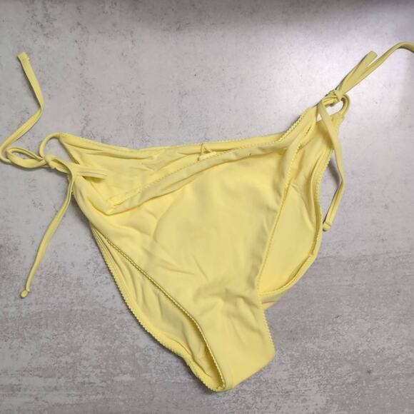 NWT Andie The String Bottom Zest Yellow Side Tie Bikini Swimwear XL - Picture 1 of 10